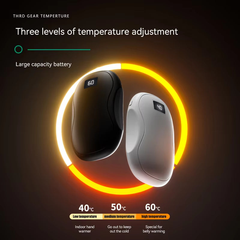 Xiaomi 50000Mah Portable Hand Warmer with Capacity Digital Display Fast Heating Safe Double Sided Warmth Winter Hand Warmer