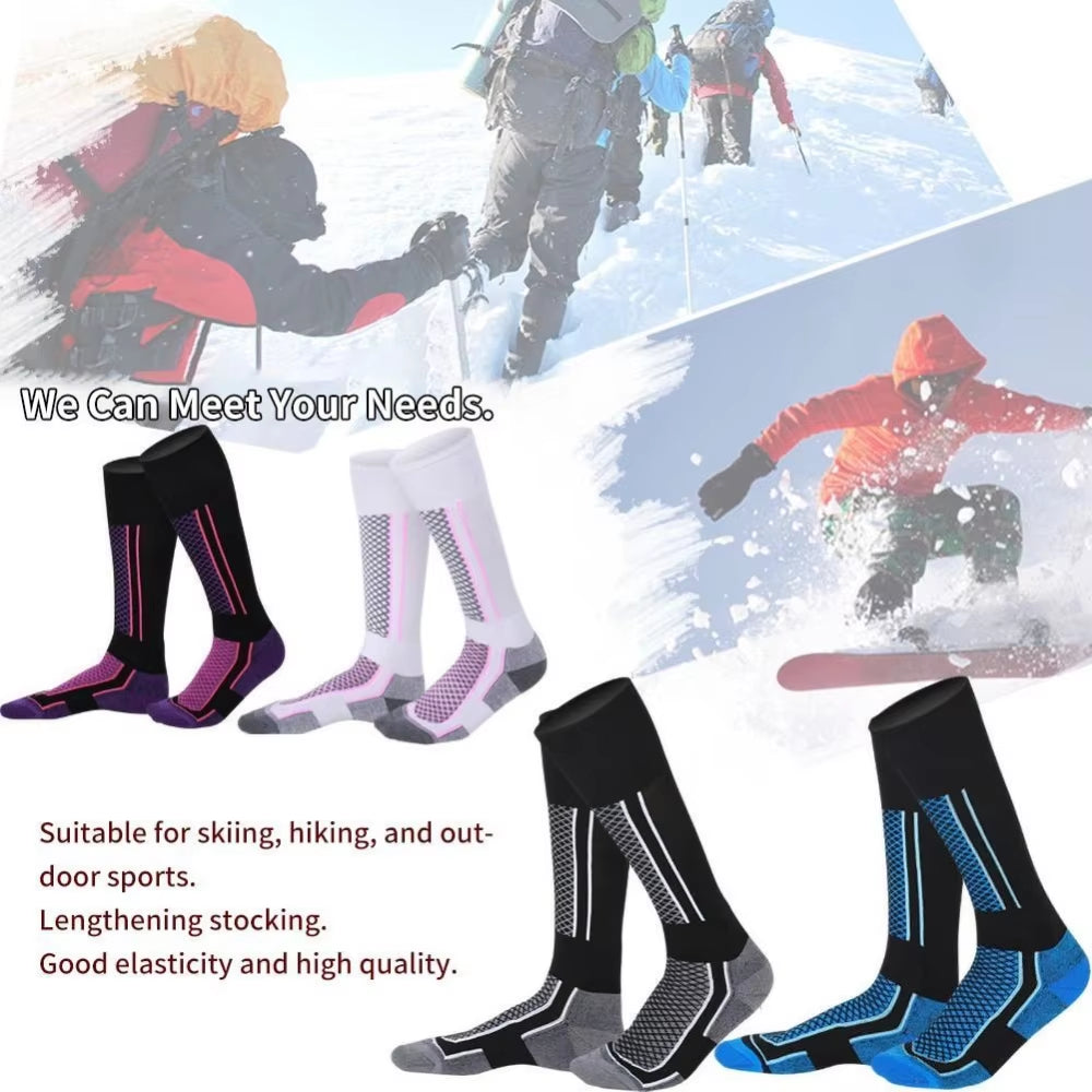 1 Pair Winter Warm Ski Stockings Thickening Hiking Socks for Women Men Anti-Cold Skiing Outdoor Sport Stockings Snow Accessories