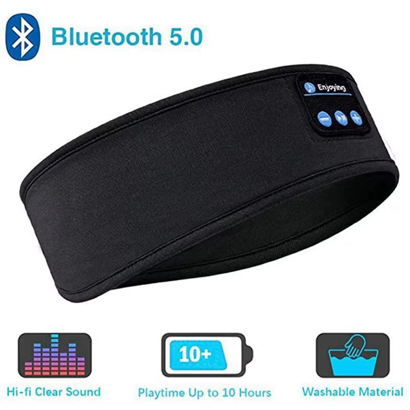 Wireless Bluetooth Music Eye Mask Sports Headband Anti-Noise Headphones Talk Running Yoga Music Headwear Wireless Sleep Headphon